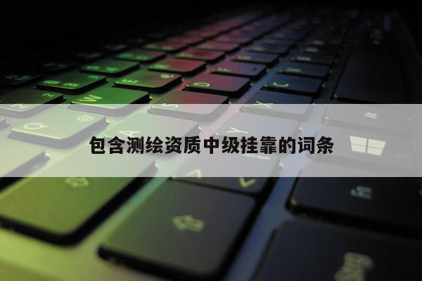 包含測(cè)繪資質(zhì)中級(jí)掛靠的詞條