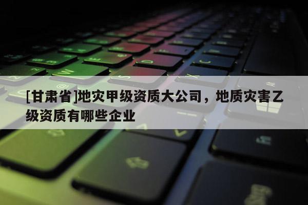 [甘肅省]地災(zāi)甲級資質(zhì)大公司，地質(zhì)災(zāi)害乙級資質(zhì)有哪些企業(yè)