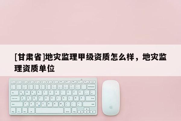 [甘肅省]地災(zāi)監(jiān)理甲級(jí)資質(zhì)怎么樣，地災(zāi)監(jiān)理資質(zhì)單位