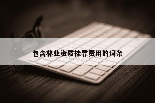 包含林業(yè)資質(zhì)掛靠費(fèi)用的詞條