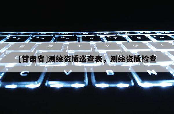 [甘肅省]測繪資質(zhì)巡查表，測繪資質(zhì)檢查