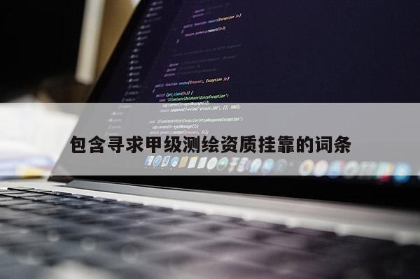 包含尋求甲級測繪資質(zhì)掛靠的詞條