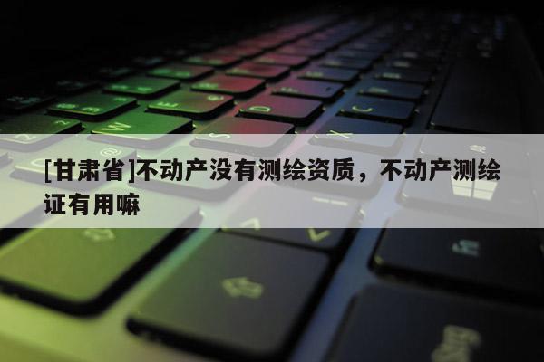 [甘肅省]不動產(chǎn)沒有測繪資質(zhì)，不動產(chǎn)測繪證有用嘛